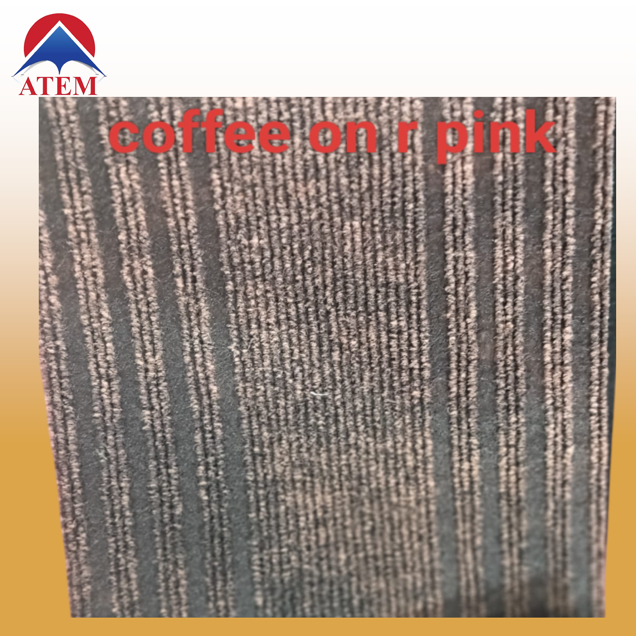 Stripe - Coffee on Pink 10 feet